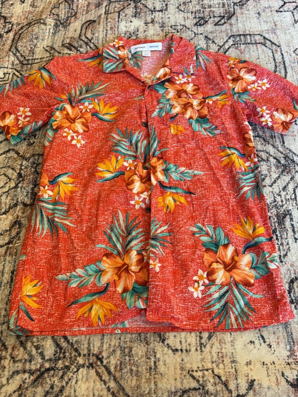 Boys Old Navy Hawaiian Button Down XL